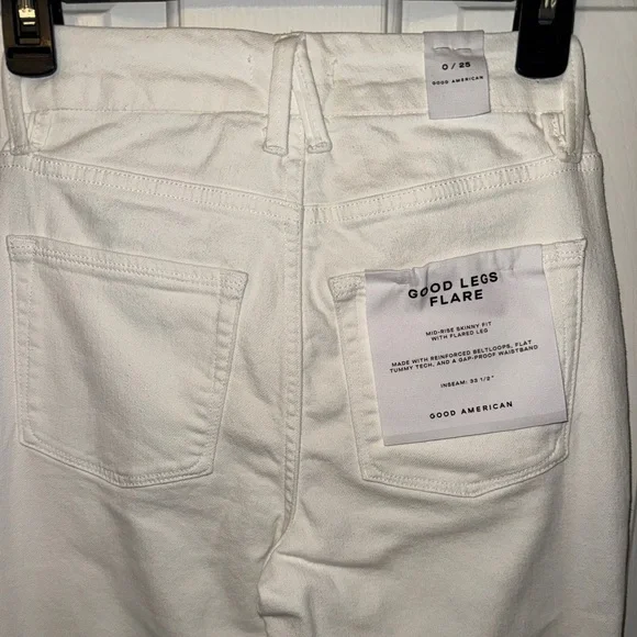 NWT Good American White Good Legs Flare Jeans - Picture 9 of 12
